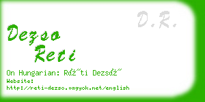 dezso reti business card